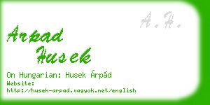 arpad husek business card